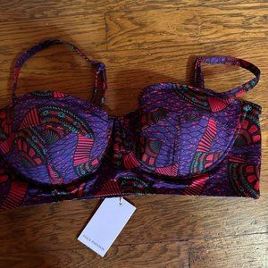 Ulla Johnson violet bikini top L NWT